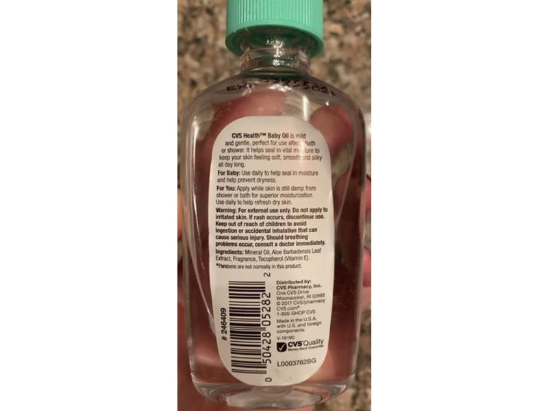 Cvs Health Baby Oil, Aloe Vera And Vitamin E, 3 fl oz/89 mL
