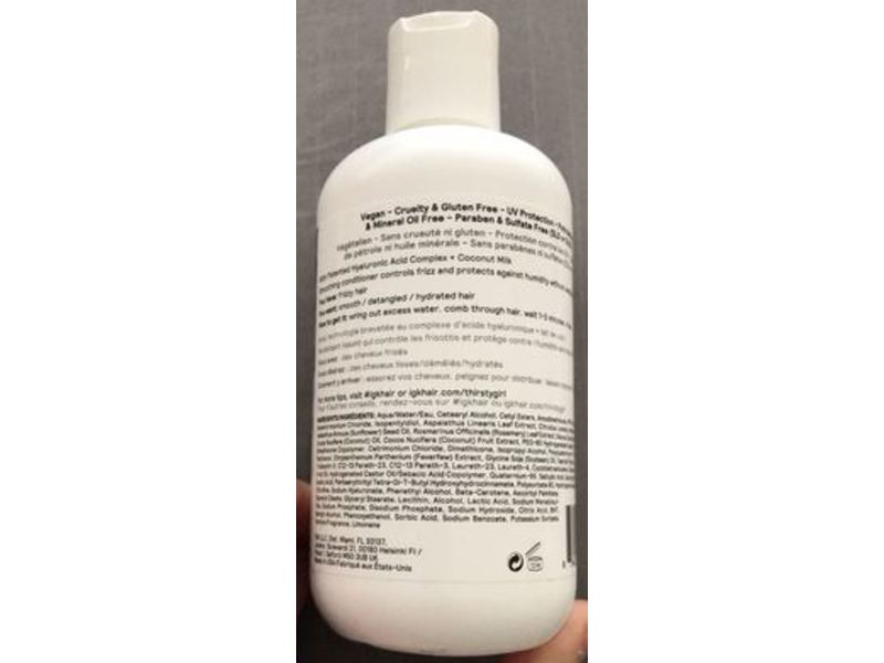 IGK Thirsty Girl Anti Frizz Conditioner, Coconut Milk, 8 fl oz/236 mL