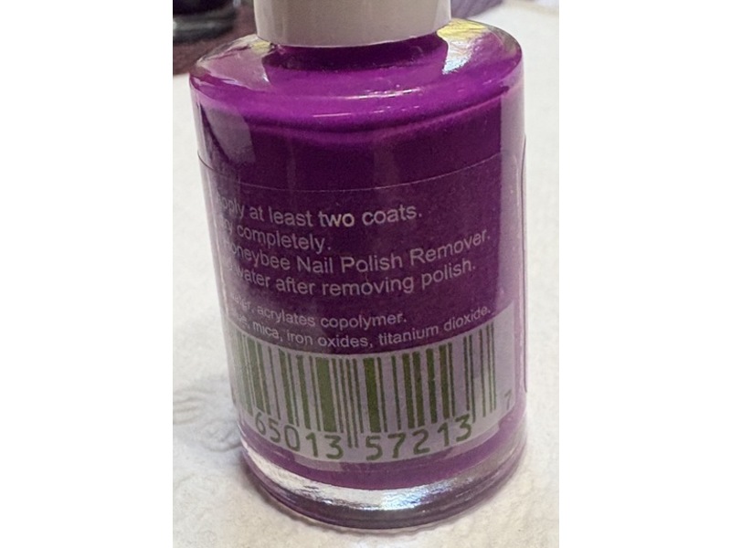 Honey Bee Gardens Water Colors Nail Enamel, Island Orchid, 0.5 fl oz/14 mL