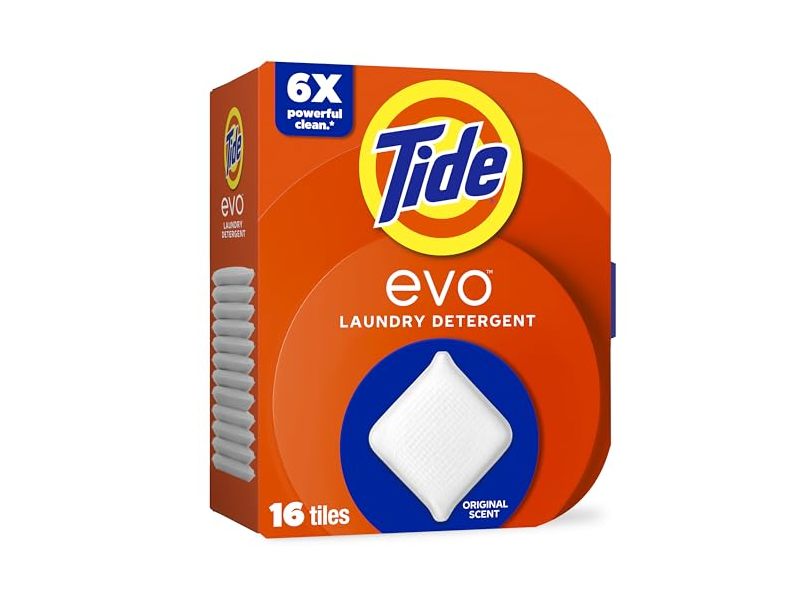Tide Evo Laundry Detergent Tiles, Original Scent, 16 Count