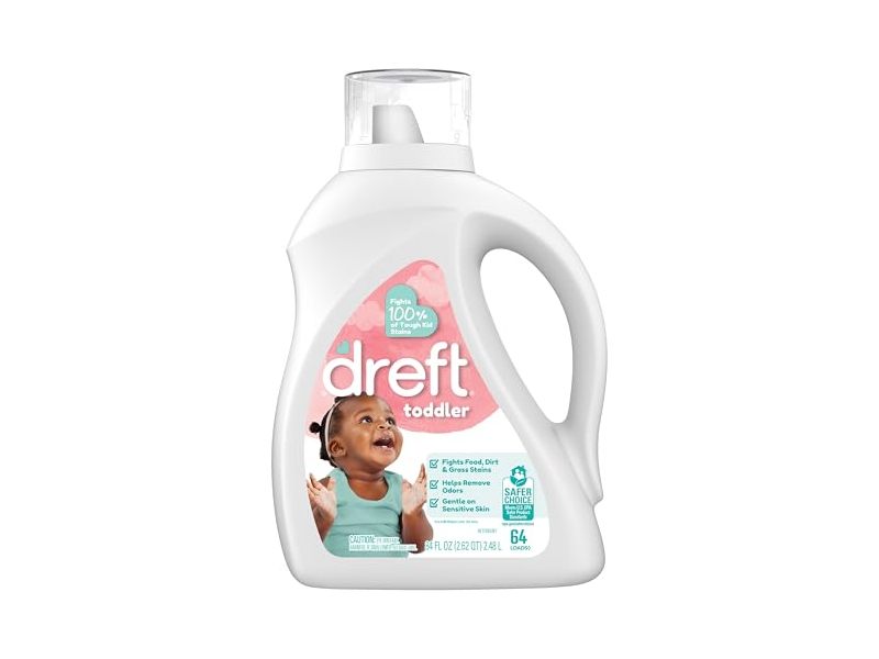 Dreft Toddler Liquid Laundry Detergent, 64 Loads, 84 fl oz/2.48 L
