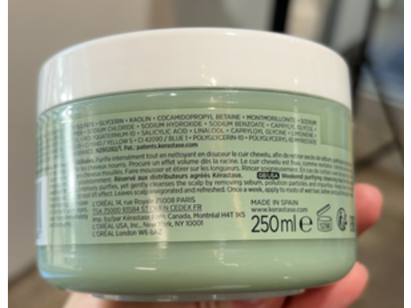 Kerastase Specifique Argile Equilibrante Purifying Cleansing Clay, Amino Acid + Kaolin Clay, 8.5 fl oz/250 mL