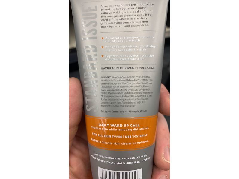 Duke Cannon Standard Issue Face Wash, 6 fl oz