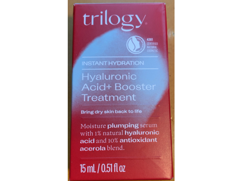 Trilogy Intense Hydration Hyaluronic Acid + Booster Treatment, 0.51 fl oz/15 mL