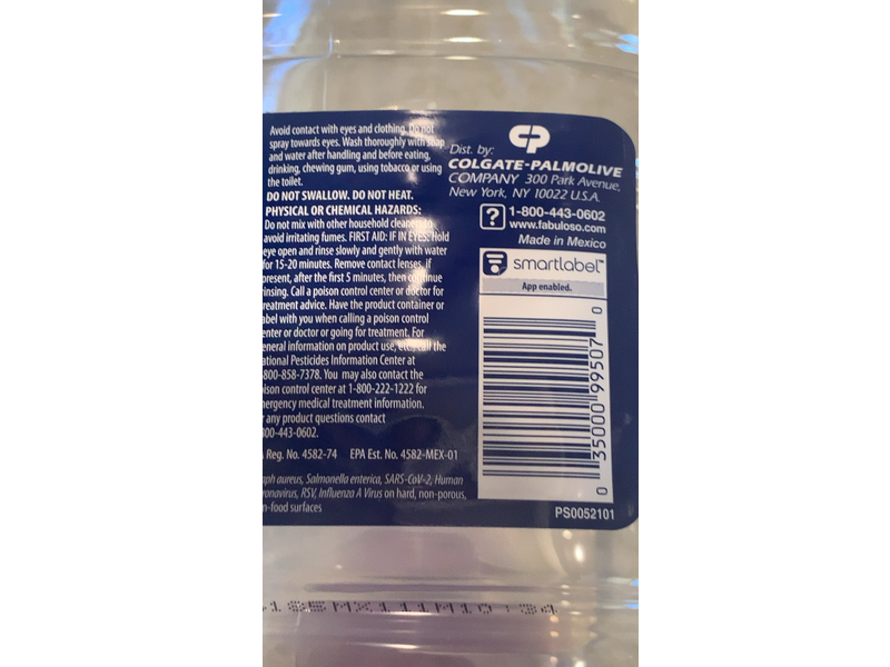 Fabuloso Antibacterial Multi-Purpose Cleaner, Lavender, 169 fl oz/5 L