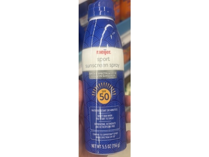 Meijer Sport Sunscreen Spray, SPF 50, 5.5 oz/156 g