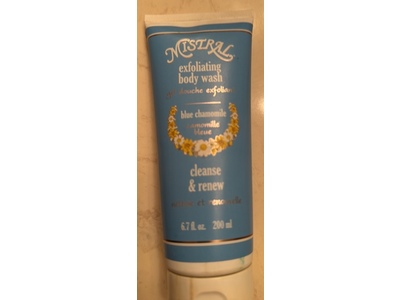 Mistral Exfoliating Body Wash, Blue Chamomile, 6.7 fl oz/200 mL