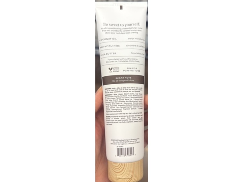 Raw Sugar The Mighty Curl Leave-In Conditioner, Papaya + Coconut, 5 fl oz/147 mL
