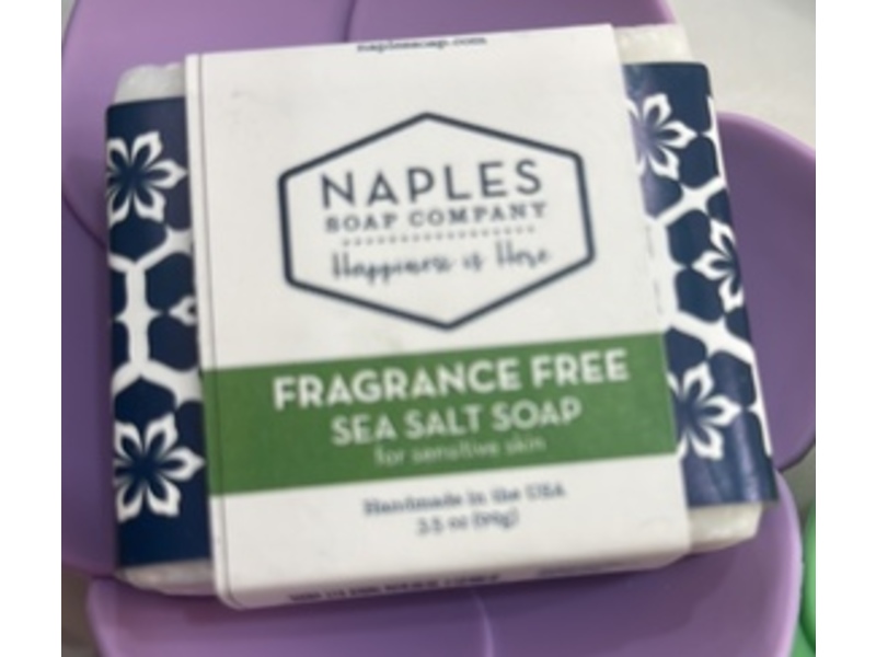 Naples Soap Company Sea Salt Soap, Fragrance Free, 3.5 fl oz/99 g