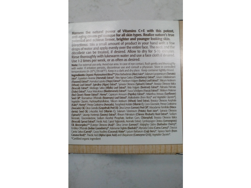 Eminence Organic Skin Care Citrus & Kale Potent C + E Masque, 2 fl oz/60 mL