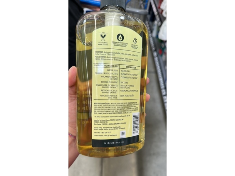 Herbal Essences Shine Brillance Shampoo, Chamomile, 33.8 fl oz/1 L