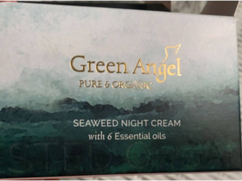Green Angel Pure & Organic Night Cream, Seaweed, 1.69 fl oz/50 mL