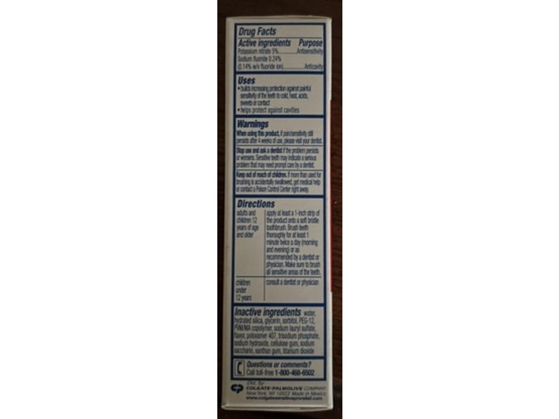 Colgate Sensitive Pro-Relief Toothpaste, Fresh Mint, 1.0 oz/28.3 g