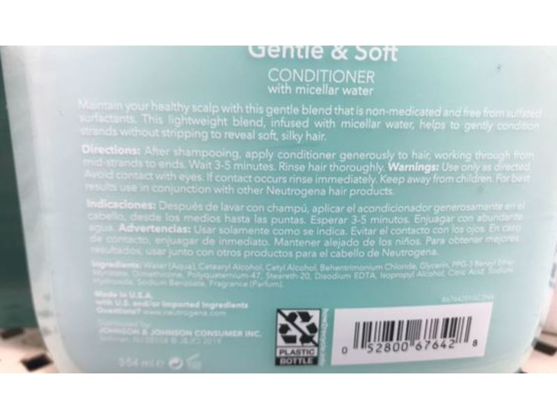 Neutrogena Healthy Scalp Gentle & Soft Conditioner, Micellar Water, Gentle & Soft, 12 fl oz/354 mL