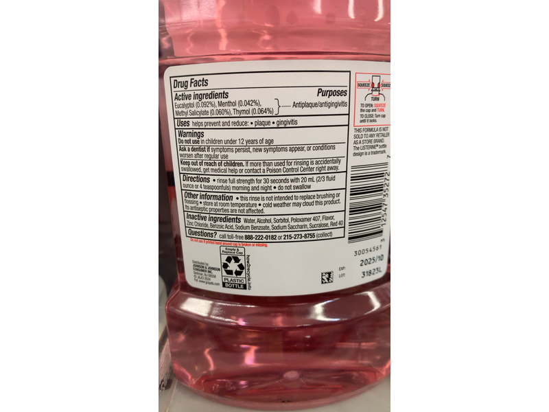 Listerine Clinical Solutions Antiseptic Gum Health Antigingivitis / Antiplaque Mouthwash, Icy Mint, 500 mL