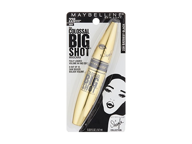 Maybelline New York Volum' Express The Colossal Big Shot Mascara X Shayla, Baddest Black, 0.33 Fluid Ounce