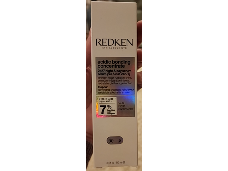 Redken Acidic Bonding Concentrate 24/7 Night & Day Serum, 3.4 fl oz/100 mL