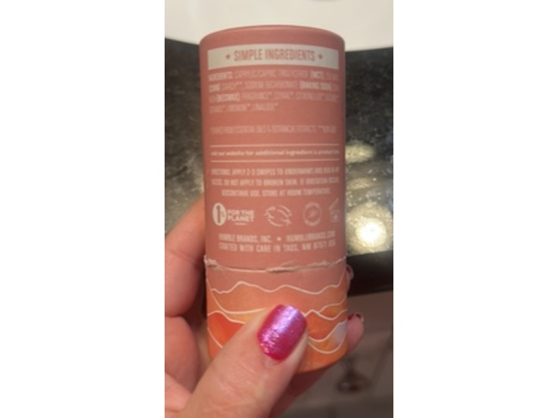 Humble Original Formula Deodorant, Moroccan Rose, 2.65 oz/75 g
