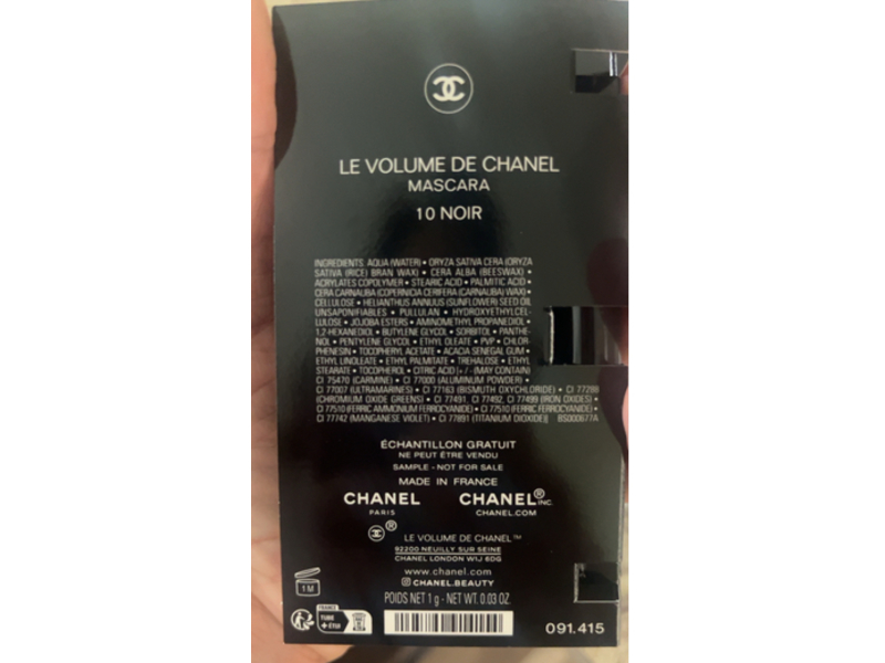 Chanel Le Volume De Chanel Mascara, 10 Noir, 0.03 oz/1 g