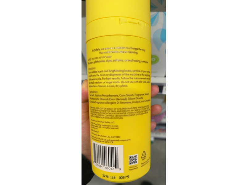 Safely Laundary Boost, Pink Grapefruit & Cassis, 12 oz/340 g