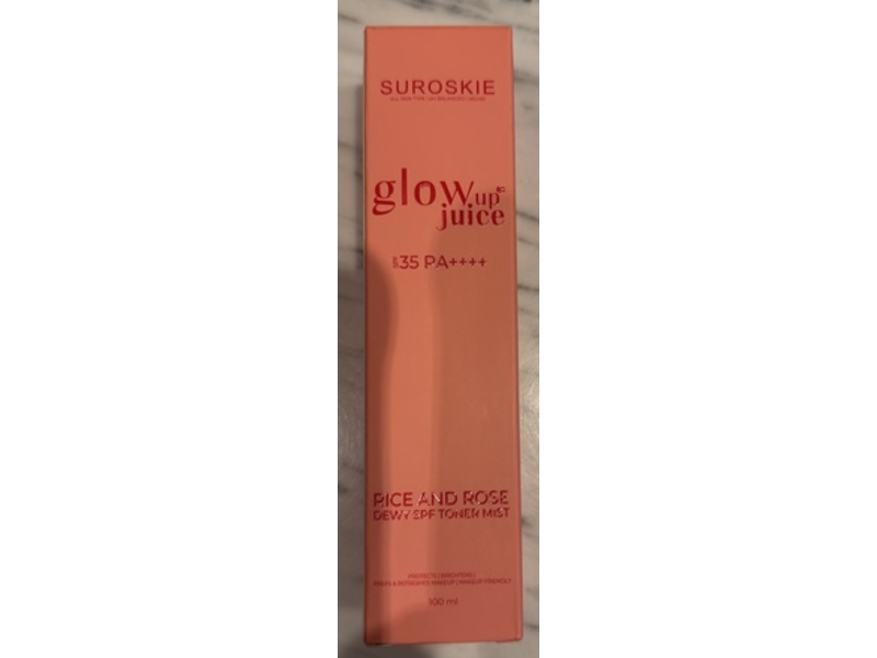Suroskie Glow Up Juice, Rice And Rose, SPF 35 PA++++, 100 mL