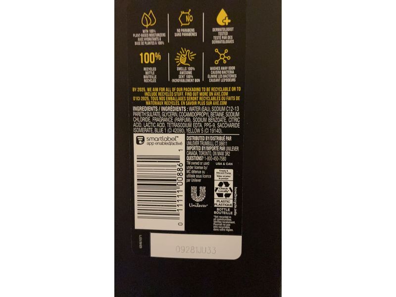 Axe 12H Refreshing Scent Body wash, Apollo, Sage & Cedarwood, 32 fl oz/946 mL