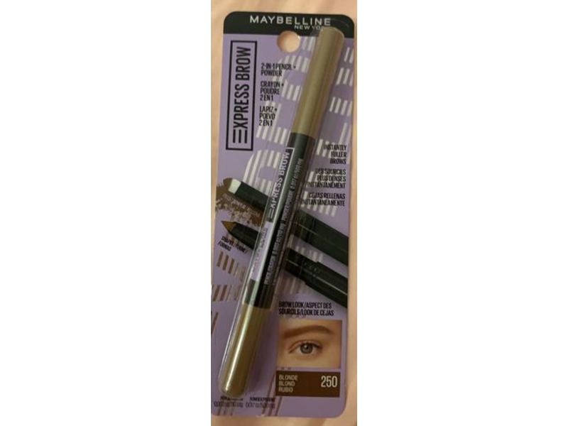 Maybelline Express Brow 2-In-1 Pencil & Powder Eyebrow Makeup, 250 Blonde