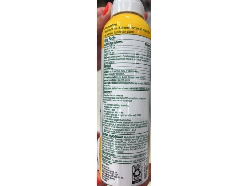 Alba Botanica Face & Body Sunscreen Spray, Coconut, SPF 15, 5 fl oz/148 mL