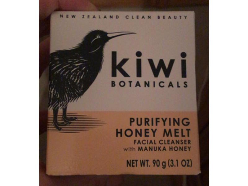 Kiwi Botanicals Purifying Honey Melt Facial Cleanser, Manuka Honey, 3.1 oz/90 g