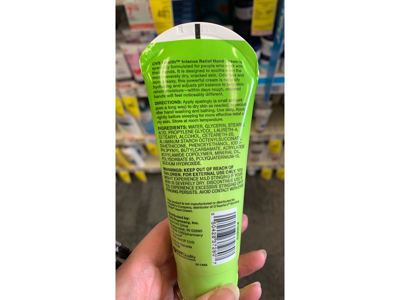 CVS Health Intense Relief Hand Cream, 3 oz/85 g