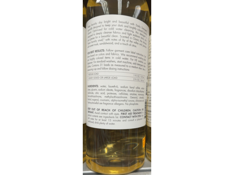 The Laundress Darks Detergent, Classic, 32 fl oz/946 mL