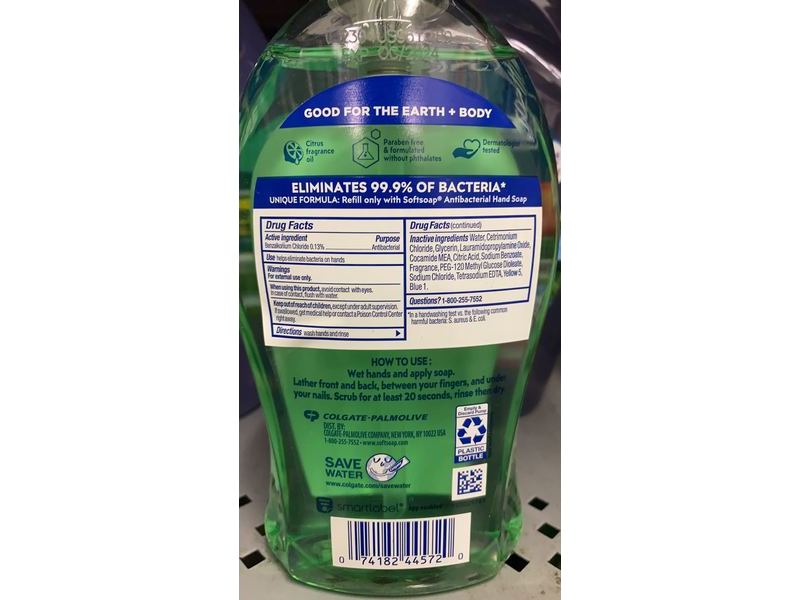 Softsoap Antibacterial Hand Soap, Fresh Citrus, 11.25 fl oz/332 mL