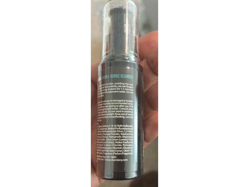 Sooae Double Bubble Cleanser, Black Charcoal, 1.69 fl oz/50 mL