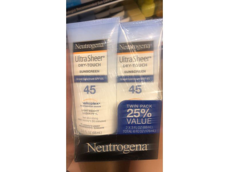 Neutrogena Ultra Sheer Dry-touch Sunscreen, SPF-45, 3.0 fl oz/88 mL