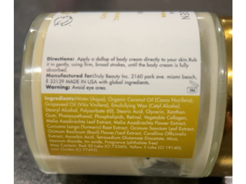 Truly Anti-Aging Body Cream, 6 fl oz/180 mL