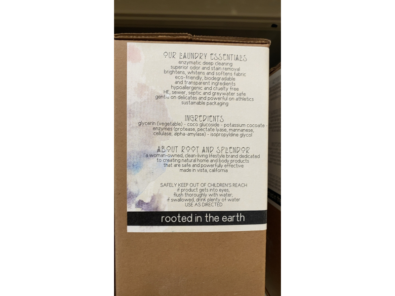 Root & Splendor Free & Claer Liquid Laundry Concentrate, 100 Loads, 50.72 fl oz/1.5 L