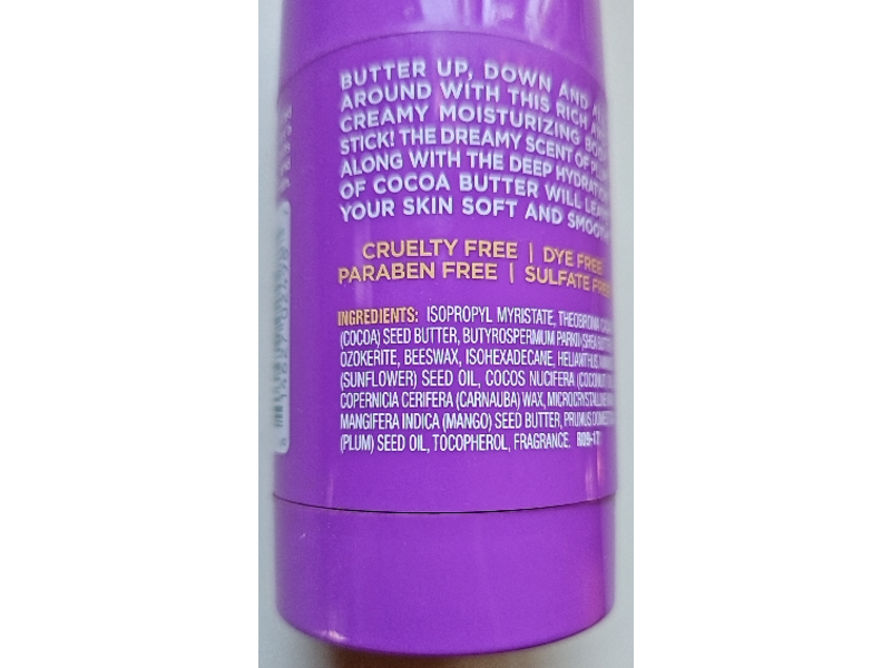 Formula 10.0.6 Butter up Moisturizing Body Stick, Plum + Coco Butter, 2.5 oz/70 g