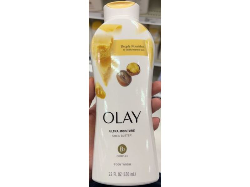 Olay Ultra Moisture Shea Butter Body Wash, B3 Complex, 22 fl oz/650 mL