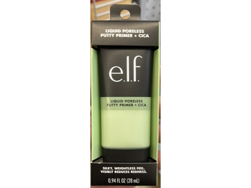 e.l.f. Cosmetics Liquid Pore less Putty Primer, Cica, 0.94 fl oz/28 mL