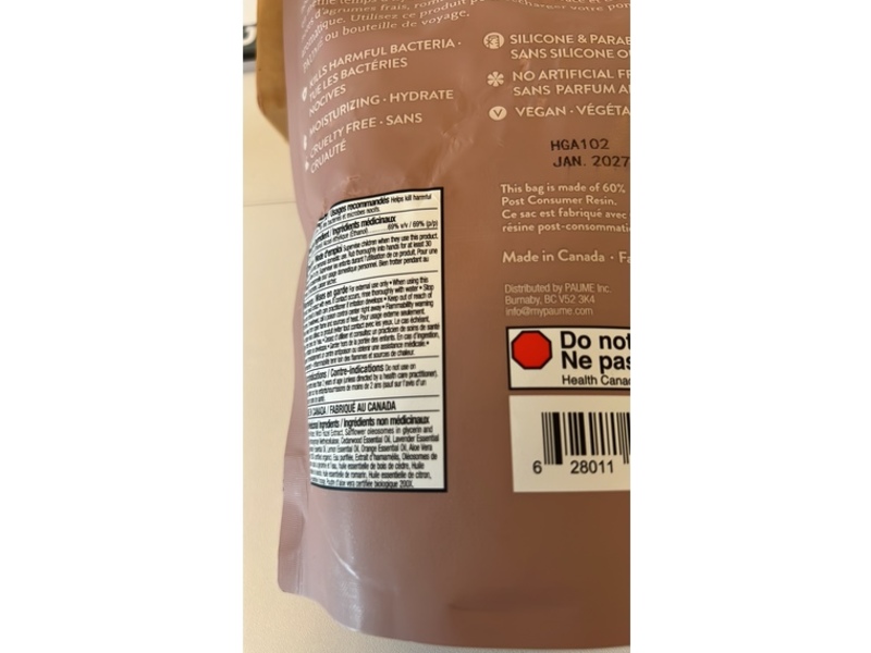 PAUME Moisturizing Antibacterial Hand Gel, Signature Scent, 500 mL