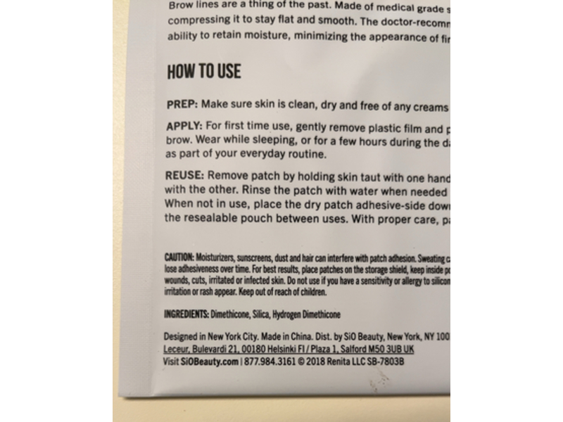 Sio Browlift Wrinkle Smoothing Patches