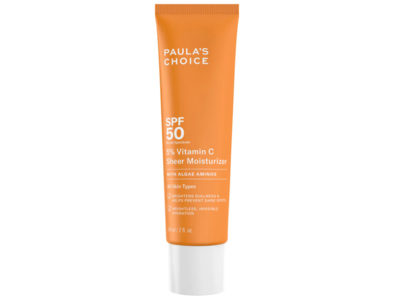 Paula's Choice Vitamin C Sheer Moisturizer Sunscreen, SPF 50, 2 fl oz/60 mL