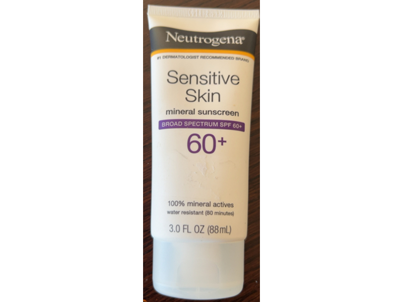 Neutrogena Sensitive Skin Mineral Sunscreen, SPF 60+, 3 fl oz