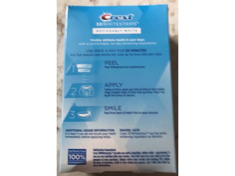 Crest 3D Whitestrips Dental Whitening Kit, Noticeably White, 20 Count