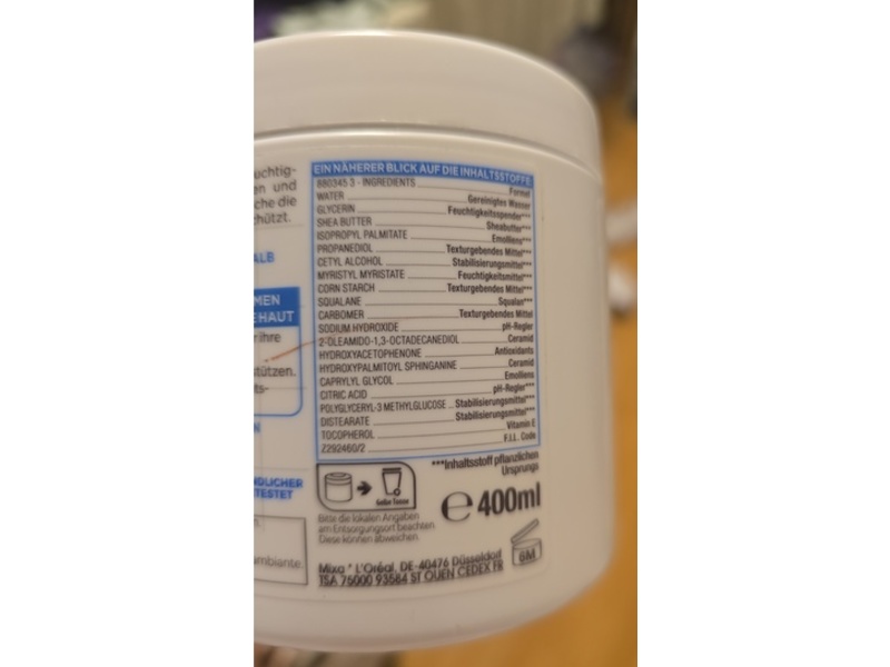 Mixa Ceramide Protect Skin Strengthening Cream, 400 mL