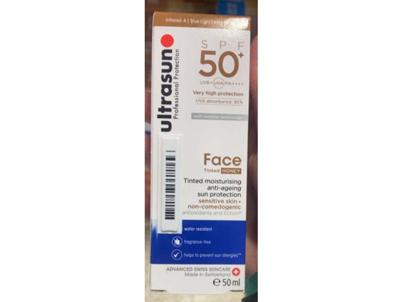 Ultrasun Face Tinted Moisturising, Honey, SPF 50, 50ml