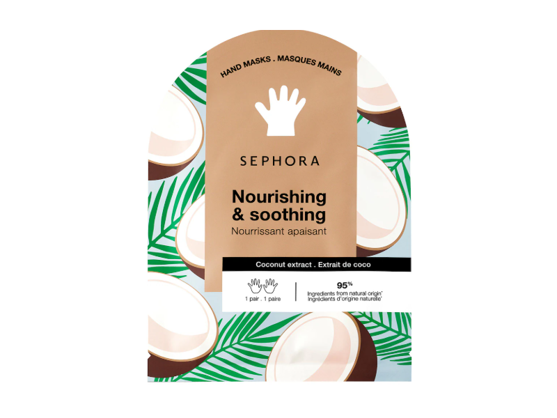 Sephora Nourishing & Soothing Hand Masks, Coconut Extract, 1 Pair