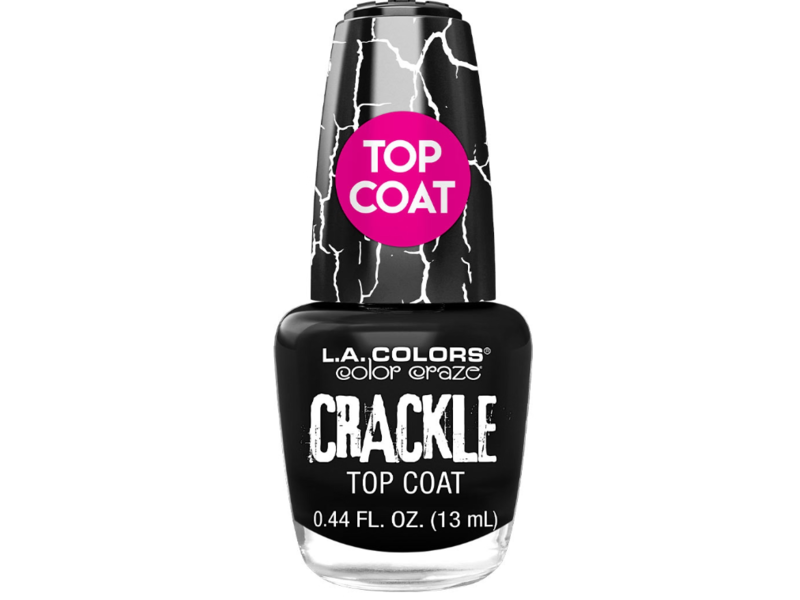 L.A. Colors Color Craze Top Coat, Black Crackle, 0.44 fl oz/13 mL