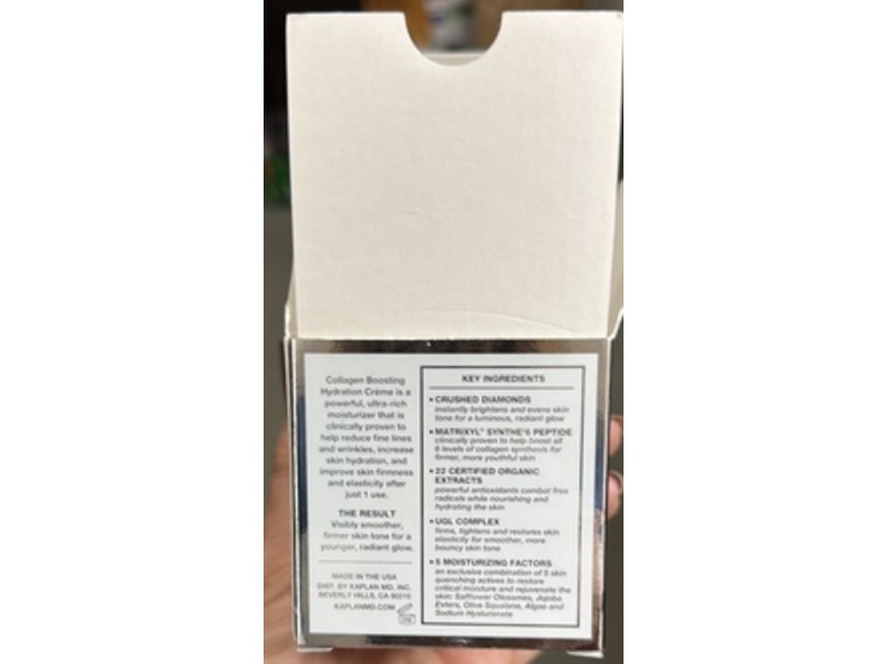Kaplan MD Diamond Contour Collagen Boosting Hydration Creme, 1.7 oz/50 g