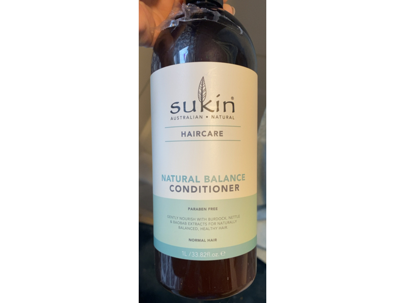Sukin Haircare Natural Balance Conditioner, 33.82 fl oz/1 L